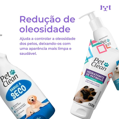 Kit Banho A Seco Hidratante E Limpa Patas, Orelhas e Lágrimas